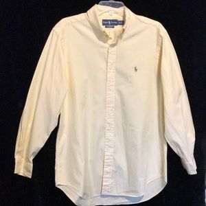NWOT RALPH LAUREN YELLOW STRIPED BUTTON DOWN SHIRT